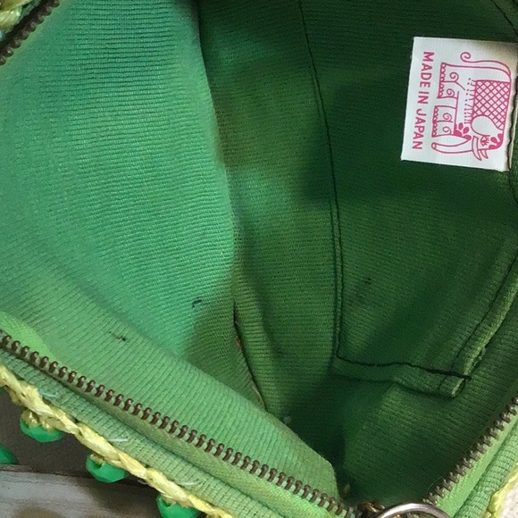 Vintage 1950 green beaded and Wicker purse in excellent condition - Picture 5 of 8